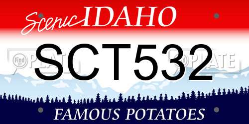 SCT532 Idaho License Plate