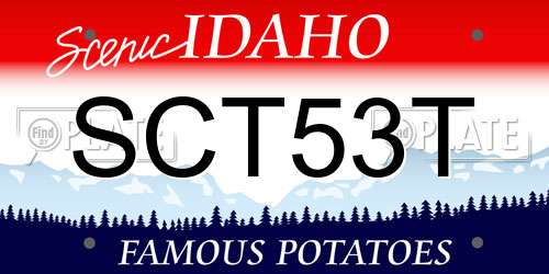 SCT53T Idaho License Plate