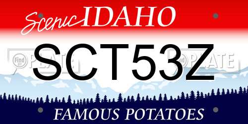 SCT53Z Idaho License Plate
