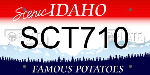 SCT710 Idaho License Plate