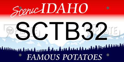 SCTB32 Idaho License Plate