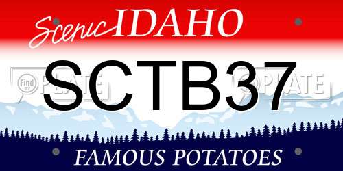 SCTB37 Idaho License Plate