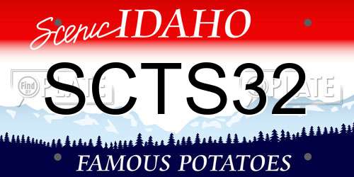 SCTS32 Idaho License Plate
