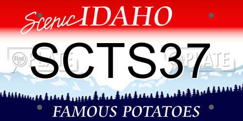 SCTS37 Idaho License Plate