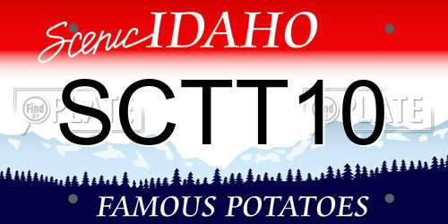 SCTT10 Idaho License Plate
