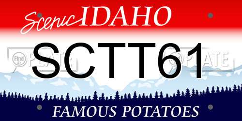 SCTT61 Idaho License Plate