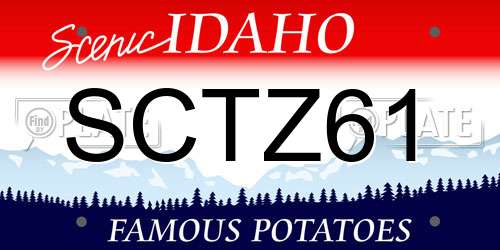 SCTZ61 Idaho License Plate