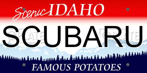 SCUBARU Idaho License Plate