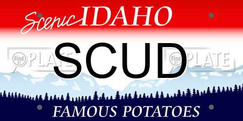 SCUD Idaho License Plate