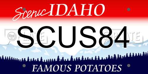 SCUS84 Idaho License Plate