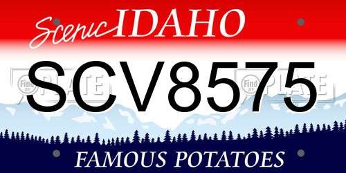 SCV8575 Idaho License Plate