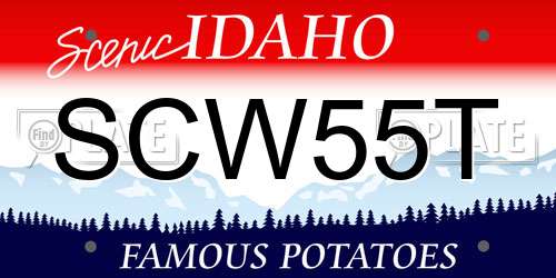 SCW55T Idaho License Plate