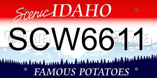 SCW6611 Idaho License Plate