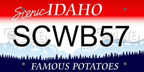 SCWB57 Idaho License Plate