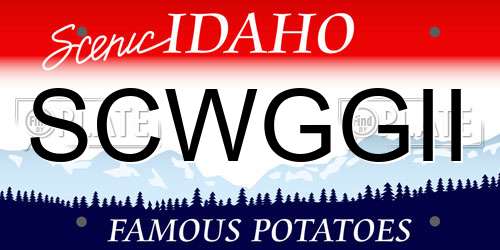 SCWGGII Idaho License Plate
