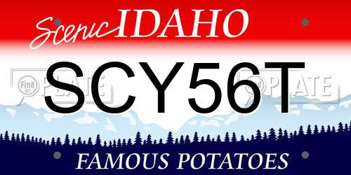 SCY56T Idaho License Plate