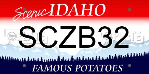 SCZB32 Idaho License Plate