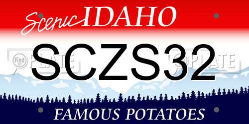SCZS32 Idaho License Plate