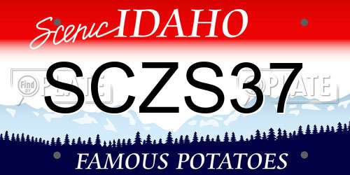 SCZS37 Idaho License Plate