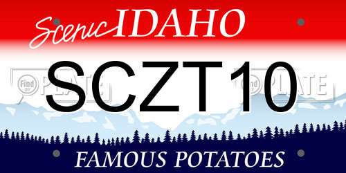 SCZT10 Idaho License Plate