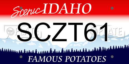 SCZT61 Idaho License Plate