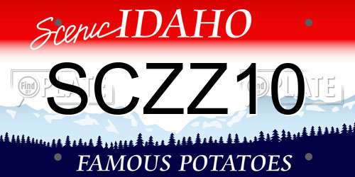 SCZZ10 Idaho License Plate