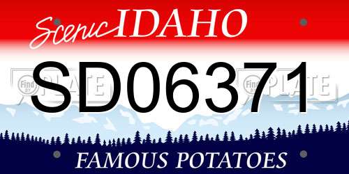 SD06371 Idaho License Plate