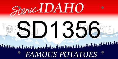 SD1356 Idaho License Plate