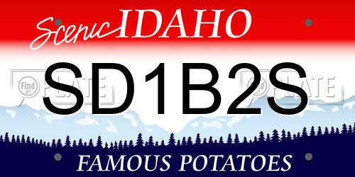 SD1B2S Idaho License Plate