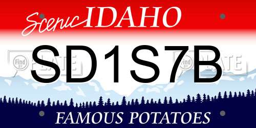 SD1S7B Idaho License Plate