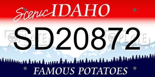 SD20872 Idaho License Plate
