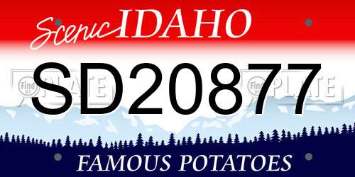 SD20877 Idaho License Plate