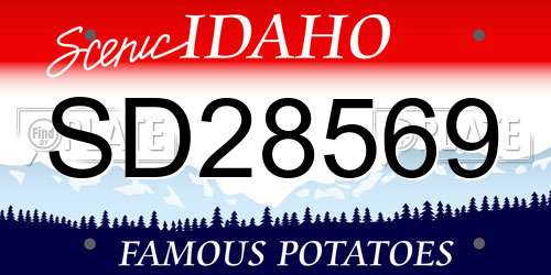 SD28569 Idaho License Plate
