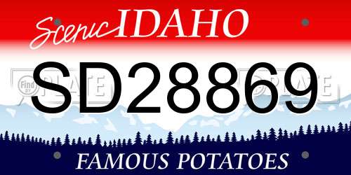 SD28869 Idaho License Plate