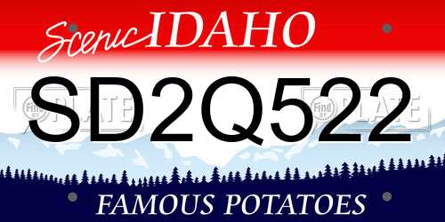 SD2Q522 Idaho License Plate