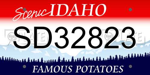 SD32823 Idaho License Plate