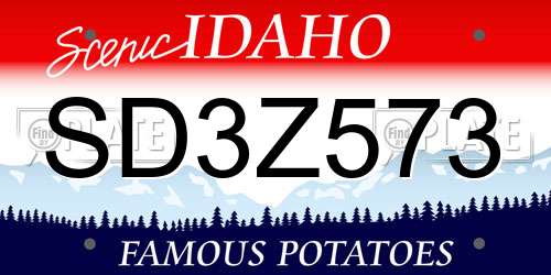 SD3Z573 Idaho License Plate