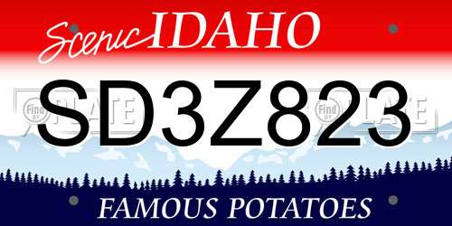 SD3Z823 Idaho License Plate
