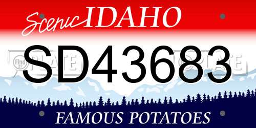 SD43683 Idaho License Plate