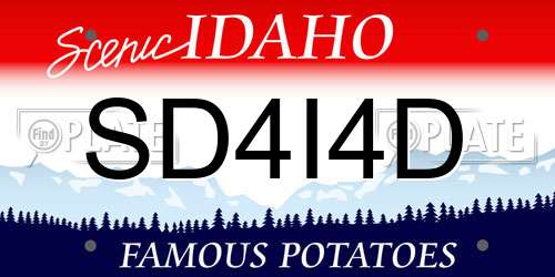 SD4I4D Idaho License Plate