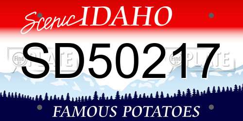 SD50217 Idaho License Plate