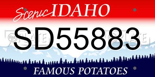 SD55883 Idaho License Plate