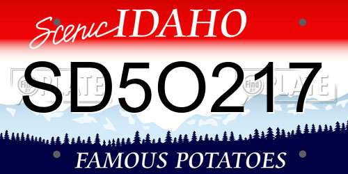 SD5O217 Idaho License Plate