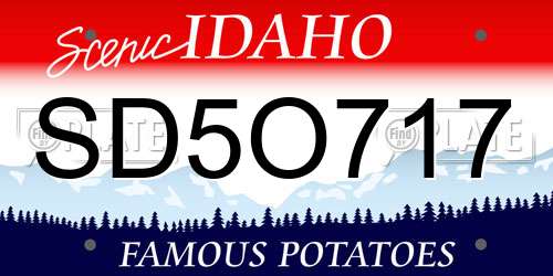 SD5O717 Idaho License Plate