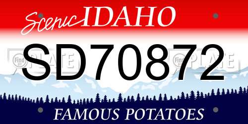SD70872 Idaho License Plate