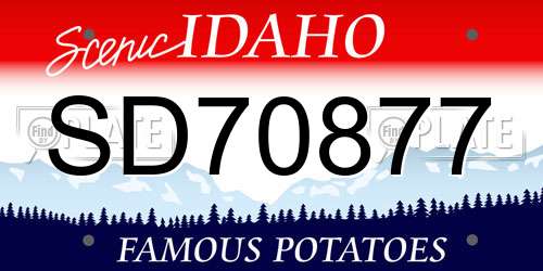 SD70877 Idaho License Plate