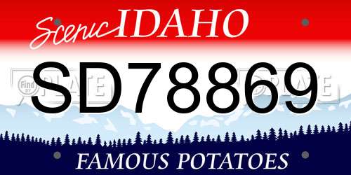SD78869 Idaho License Plate
