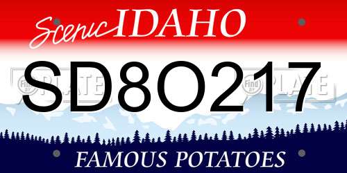 SD8O217 Idaho License Plate
