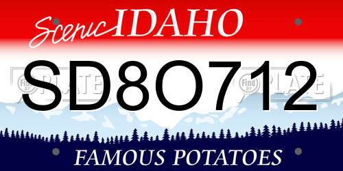 SD8O712 Idaho License Plate