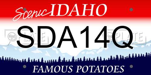 SDA14Q Idaho License Plate